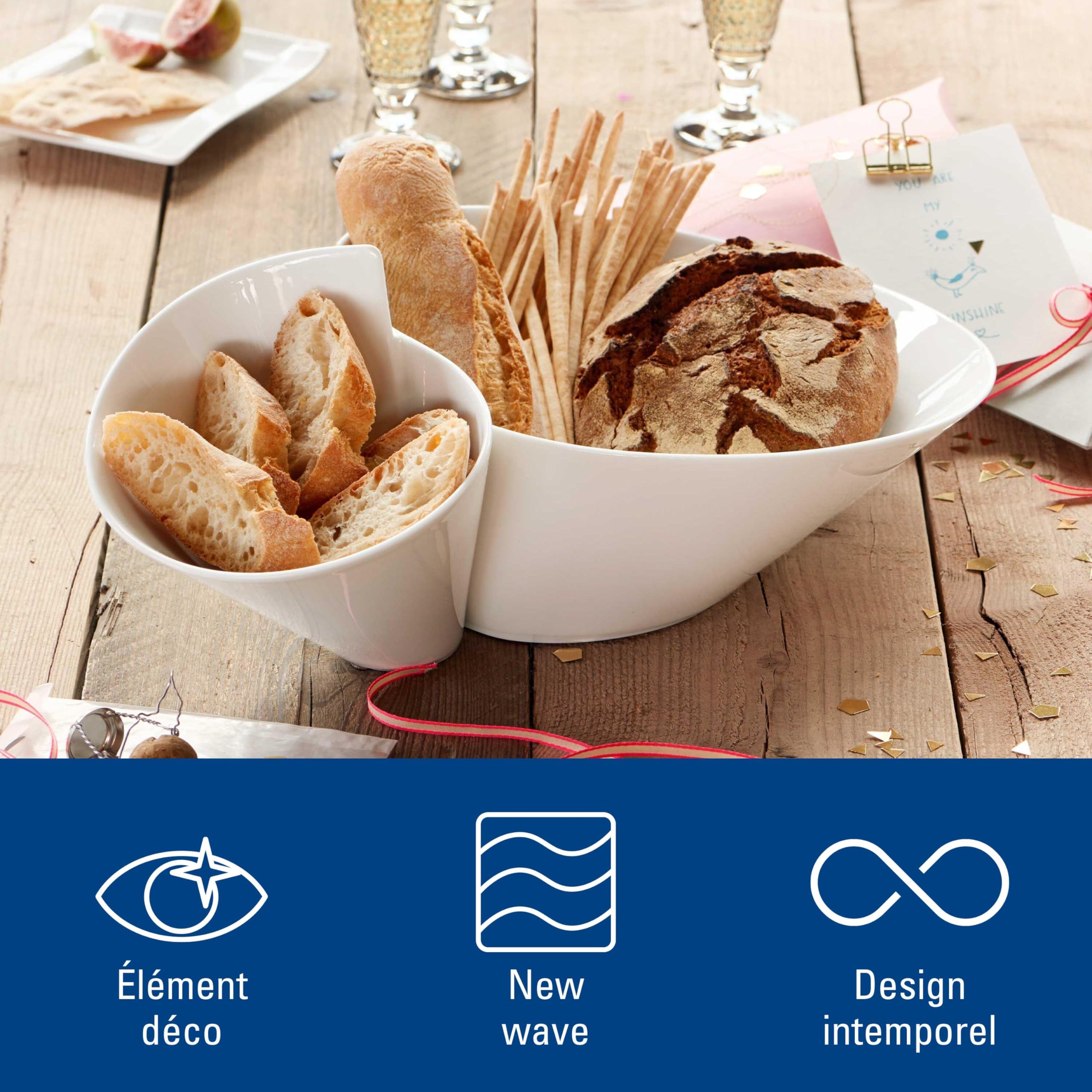 Villeroy & Boch et Boch NewWave Eye-Catcher Double Bowl, 49 x 27